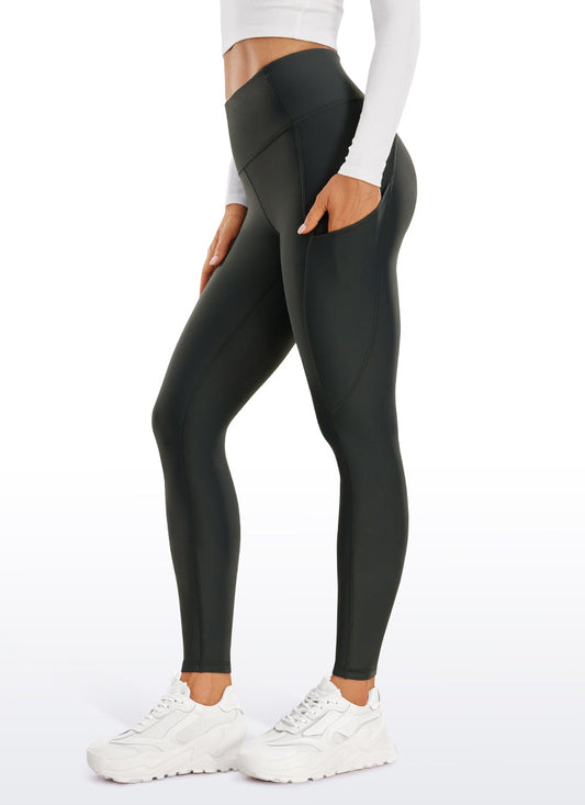 Thermal Fleece Lined Pocket Leggings 28''