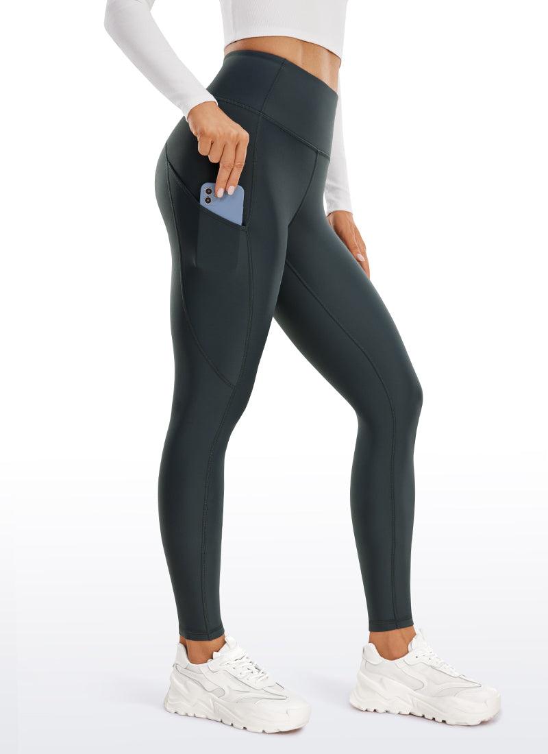 Thermal Fleece Lined Pocket Leggings 28''