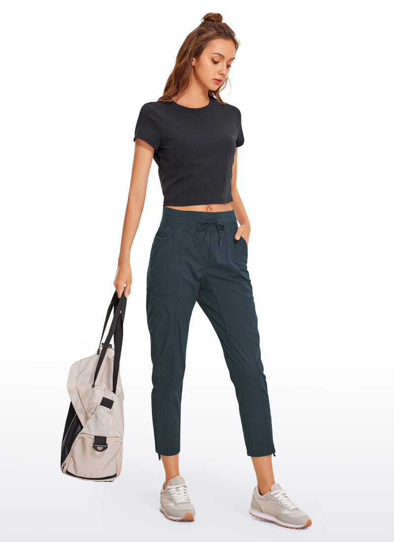 Striped Pants with Pockets 25''- Cinched Leg