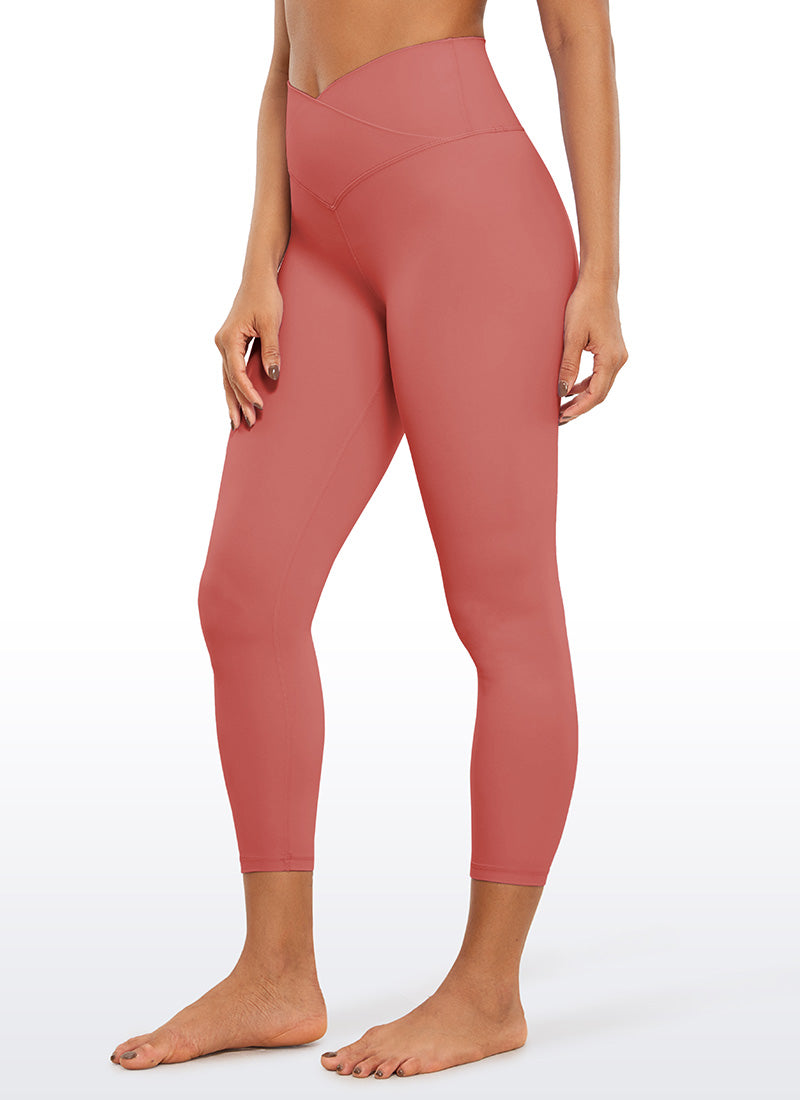 Butterluxe Capris Leggings 23"- V Cross Waist