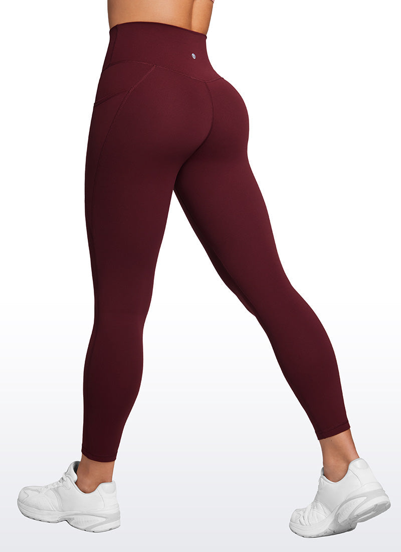 Butterluxe Yoga Pockets Leggings 25''- V Cross Waist