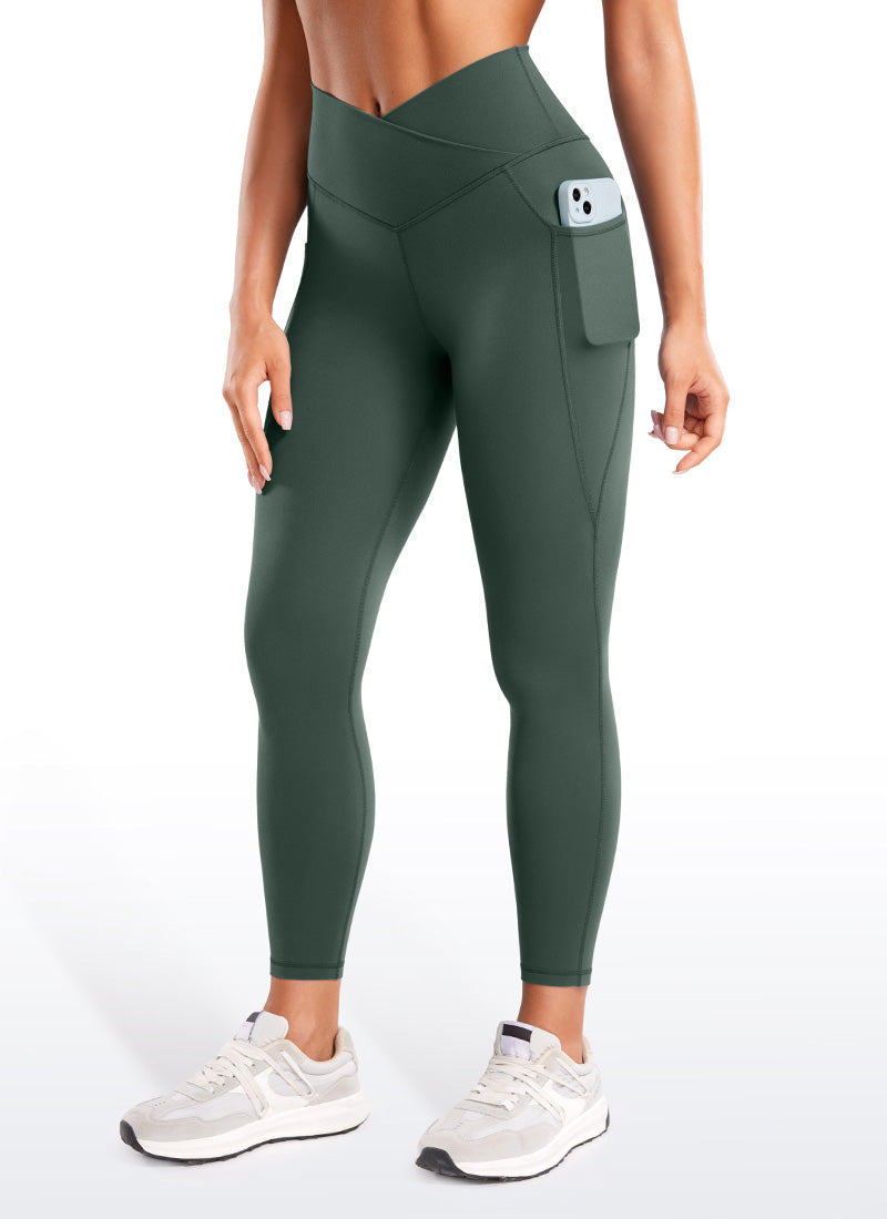 Butterluxe Yoga Pockets Leggings 25''- V Cross Waist