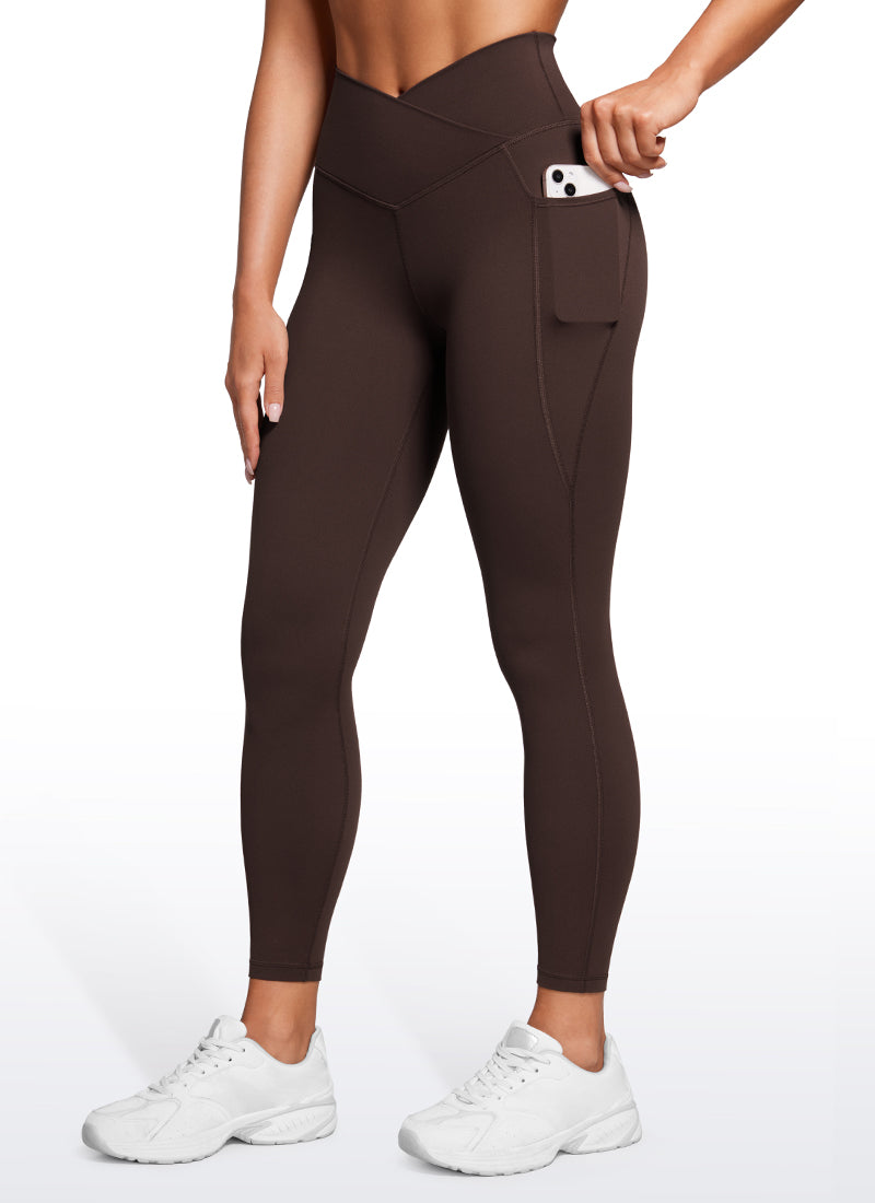 Butterluxe Yoga Pockets Leggings 25''- V Cross Waist