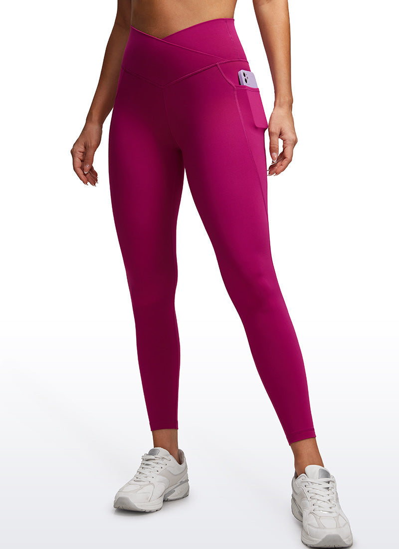 Butterluxe Yoga Pockets Leggings 25''- V Cross Waist