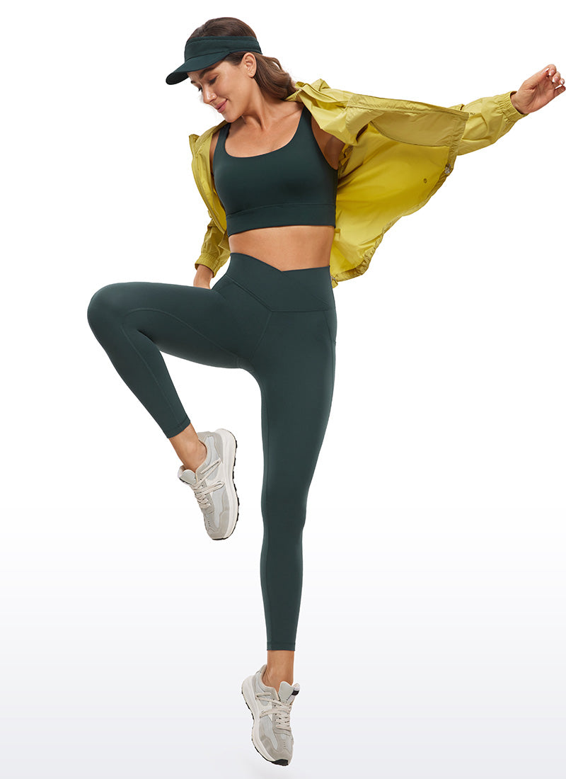 Butterluxe Yoga Pockets Leggings 25''- V Cross Waist