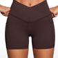 Butterluxe Yoga Pockets Shorts 4''- V Cross Waist