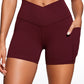 Butterluxe Yoga Pockets Shorts 4''- V Cross Waist