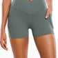 Butterluxe Yoga Pockets Shorts 4''- V Cross Waist