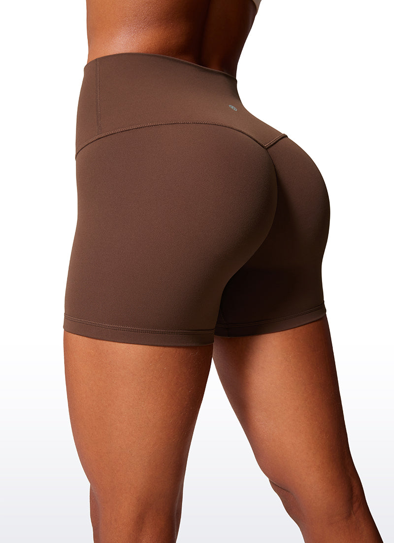 Butterlift High Waist Scrunch Butt Biker Shorts 4'' - No front seam