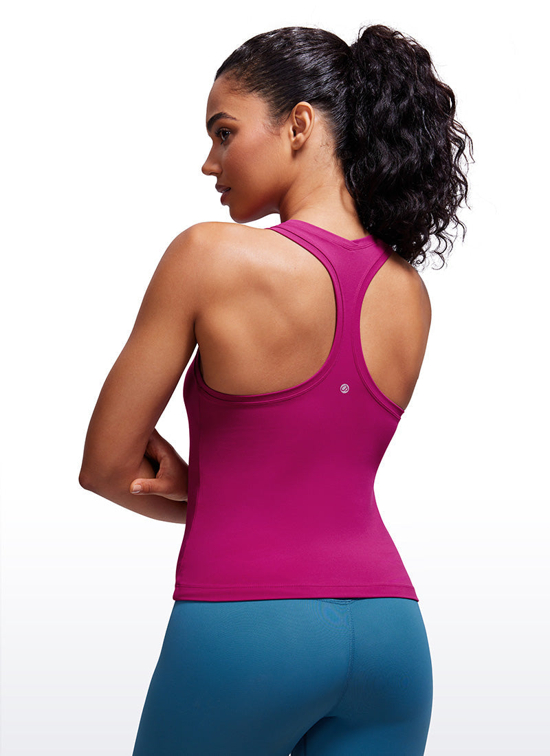 Butterluxe Waist-Length Crewneck Tank Racerback