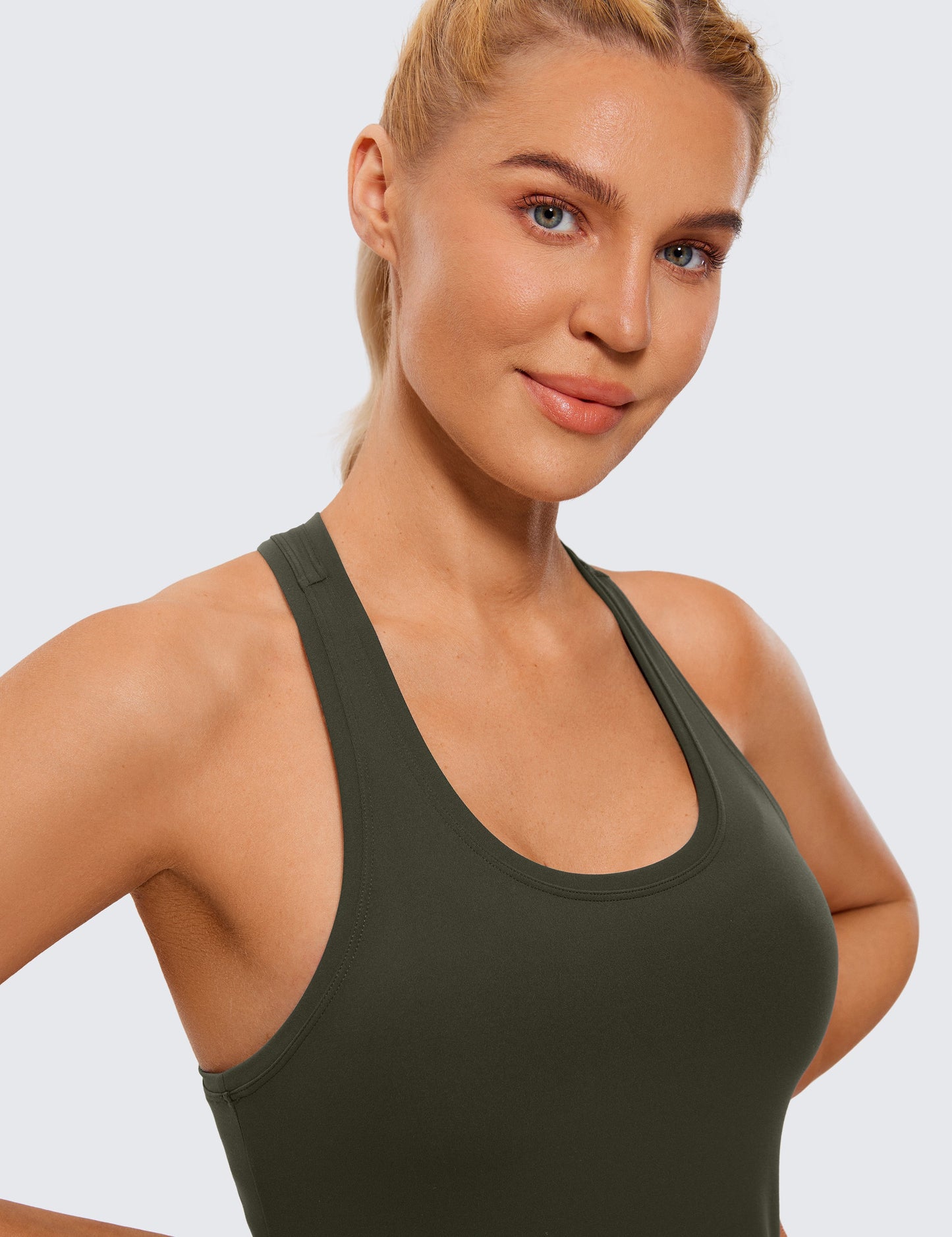 Butterluxe Waist-Length Crewneck Tank Racerback