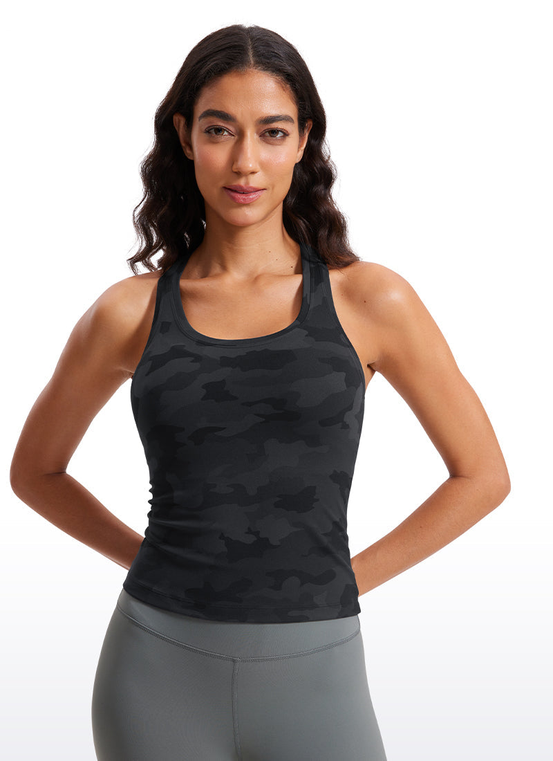 Butterluxe Waist-Length Crewneck Tank Racerback