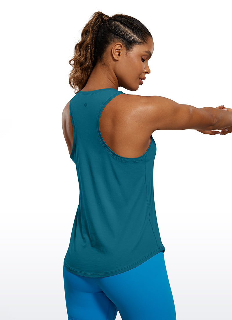 Pima Cotton Hip-Length Tank Racerback