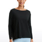 Pima Cotton Long Sleeves Boat Neck