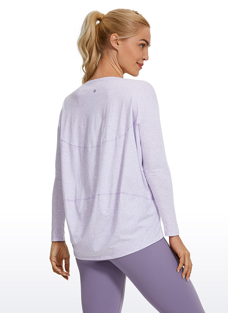 Pima Cotton Long Sleeves Boat Neck