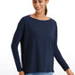 Pima Cotton Long Sleeves Boat Neck