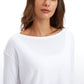 Pima Cotton Long Sleeves Boat Neck