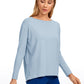 Pima Cotton Long Sleeves Boat Neck