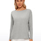 Pima Cotton Long Sleeves Boat Neck