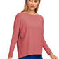 Pima Cotton Long Sleeves Boat Neck