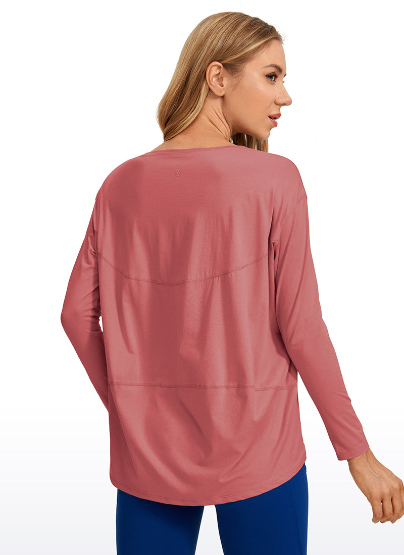 Pima Cotton Long Sleeves Boat Neck