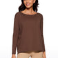 Pima Cotton Long Sleeves Boat Neck