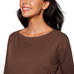 Pima Cotton Long Sleeves Boat Neck