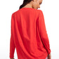 Butterluxe-Light Hip Length Back Hem Long Sleeves