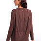 Butterluxe-Light Hip Length Back Hem Long Sleeves