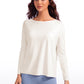 Butterluxe-Light Hip Length Back Hem Long Sleeves