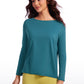 Butterluxe-Light Hip Length Back Hem Long Sleeves