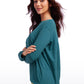 Butterluxe-Light Hip Length Back Hem Long Sleeves