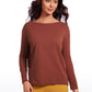 Butterluxe-Light Hip Length Back Hem Long Sleeves