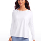 Butterluxe-Light Hip Length Back Hem Long Sleeves