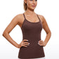 Speedy Seamless Built-in Bra Tank Y-back