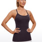 Speedy Seamless Built-in Bra Tank Y-back