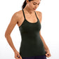 Speedy Seamless Built-in Bra Tank Y-back