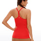 Speedy Seamless Built-in Bra Tank Y-back - Pure Color