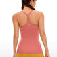 Speedy Seamless Built-in Bra Tank Y-back - Pure Color