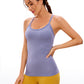 Speedy Seamless Built-in Bra Tank Y-back - Pure Color