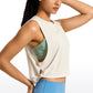 Pima Cotton Crop Tank Deep Armhole