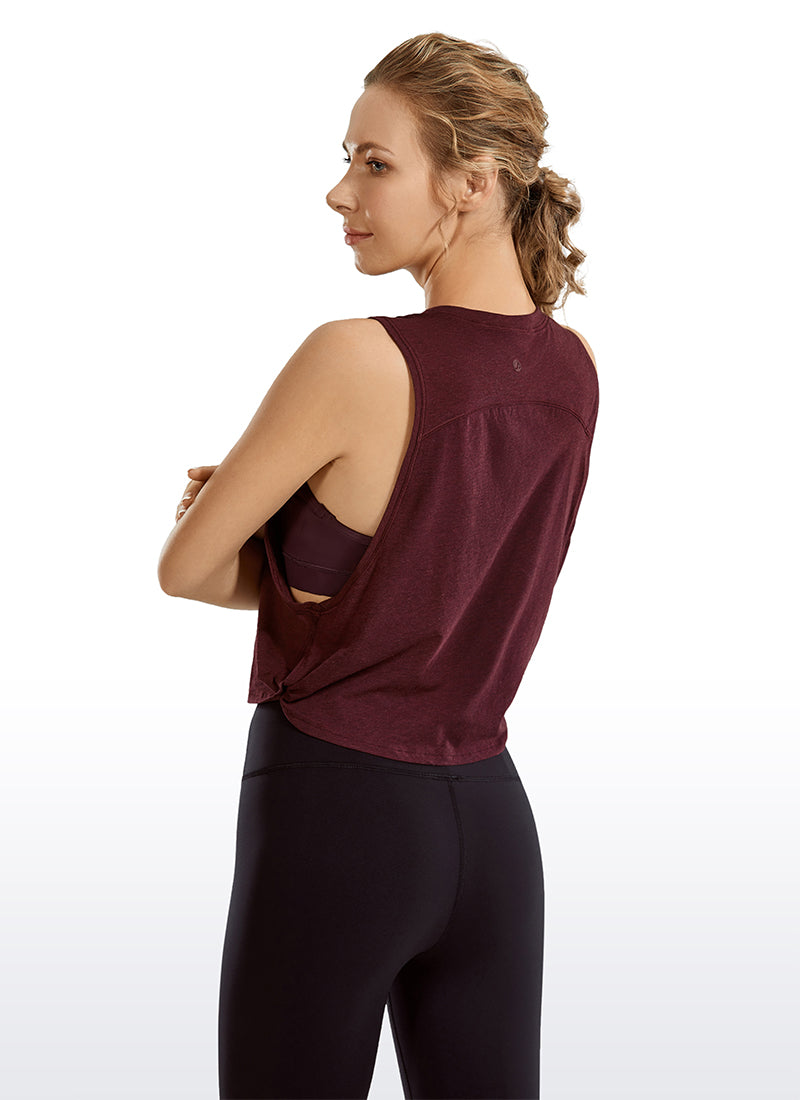 Pima Cotton Crop Tank Deep Armhole