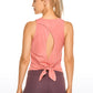 Pima Cotton Tank Split Open Back