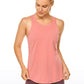 Pima Cotton Tank Split Open Back