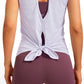 Pima Cotton Tank Split Open Back