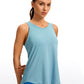 Pima Cotton Tank Split Open Back