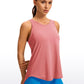 Pima Cotton Tank Split Open Back