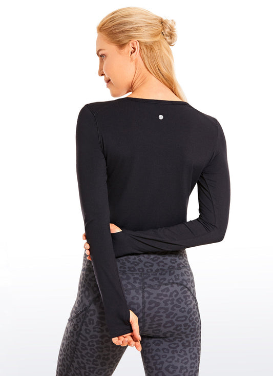 CozyFlex Cropped Thumbhole Top