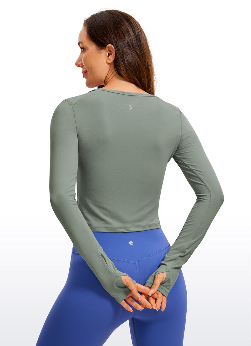 CozyFlex Cropped Thumbhole Top