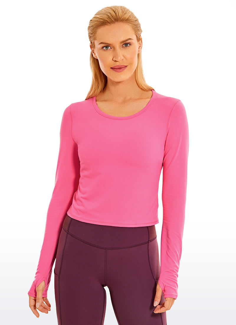 CozyFlex Cropped Thumbhole Top